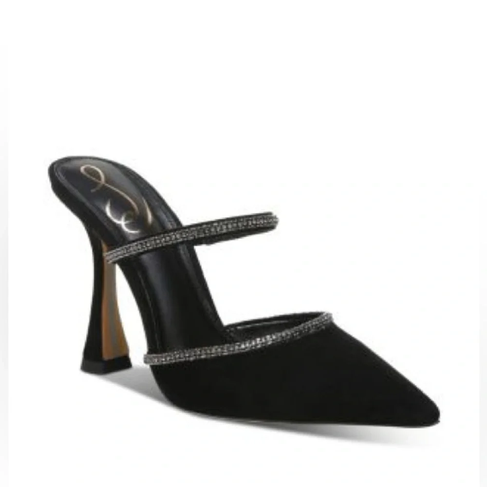 Sam Edelman Anita Embellished Black Heels- Never Worn - Picture 1 of 8